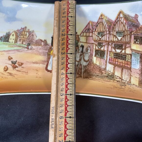 Royal Doulton Old England Decorative Plate, Made in the 40's, D 6393, - Picture 11 of 11